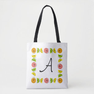 Bolso De Tela Citrus Square Monograma rosa por todo el tote