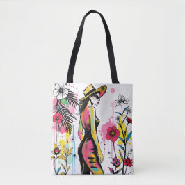 Bolso De Tela Citrus Teal Street Art Gallery illustration 🌟 