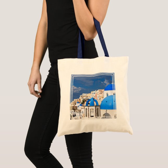 Bolso De Tela Cityscape de Santorini, Grecia (Anverso (producto))