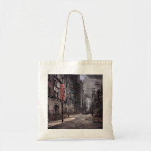 Bolso De Tela Ciudad Abandonada   Distopía Post Apocalíptica 