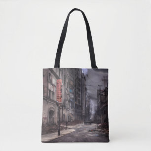 Bolso De Tela Ciudad abandonada   Distopía postapocalíptica