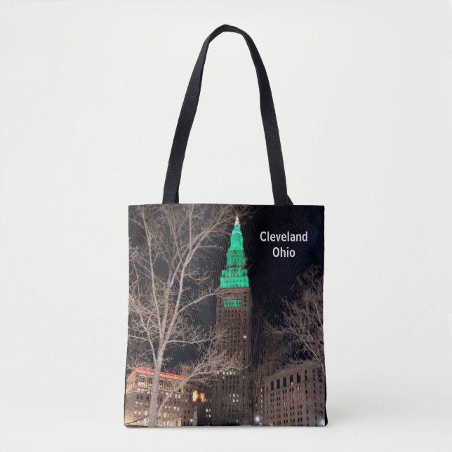 BOLSO DE TELA CIUDAD AMERICANA DE CLEVELAND OHIO  (Anverso)