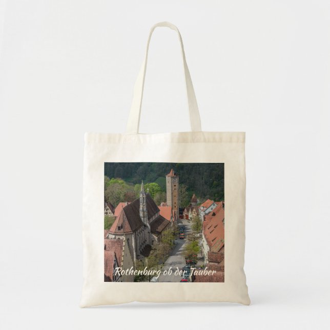 Bolso De Tela Ciudad antigua de Rothenburg ob der tauber (Frente)