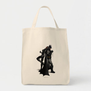 Bolso De Tela Ciudad Batman Arkham Batman y Catwoman