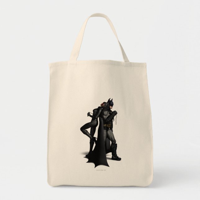 Bolso De Tela Ciudad Batman Arkham | Batman y Catwoman (Frente)
