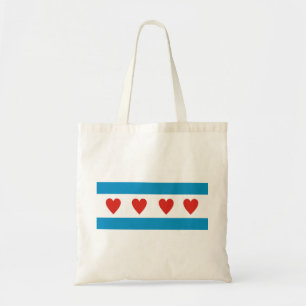 Bolso De Tela ciudad de chicago amor bandera corazones estados u