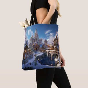 Bolso De Tela Ciudad de Invierno de Fantasy