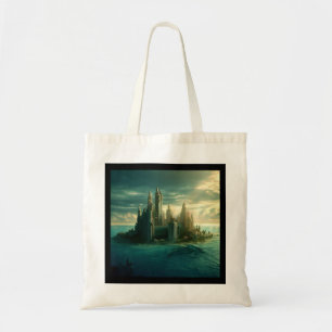 Bolso De Tela Ciudad de la fantasía de Atlantis (3)