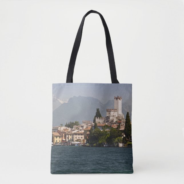 Bolso De Tela Ciudad de Lakeside, Malcesine, provincia de Verona (Anverso)