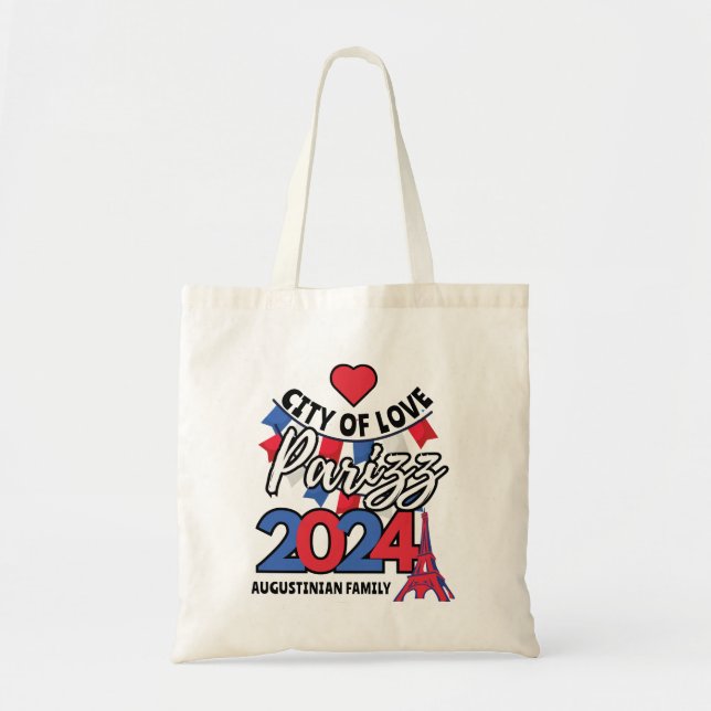 BOLSO DE TELA CIUDAD DE LOVE PARIS PARIZZ 2024 (Frente)
