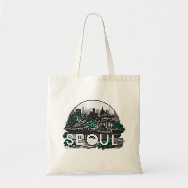 Bolso De Tela Ciudad de Seúl Corea del Sur (Frente)
