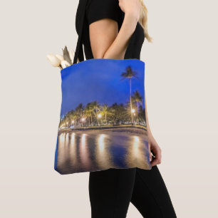 Bolso De Tela Ciudad de Waikiki al amanecer