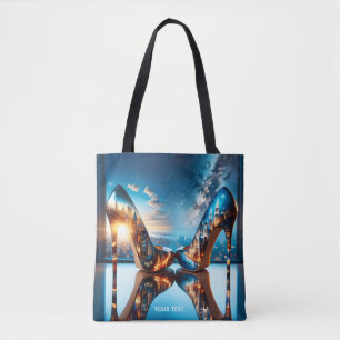 Bolso De Tela Ciudad de zapatos de vidrio barato de fantasía