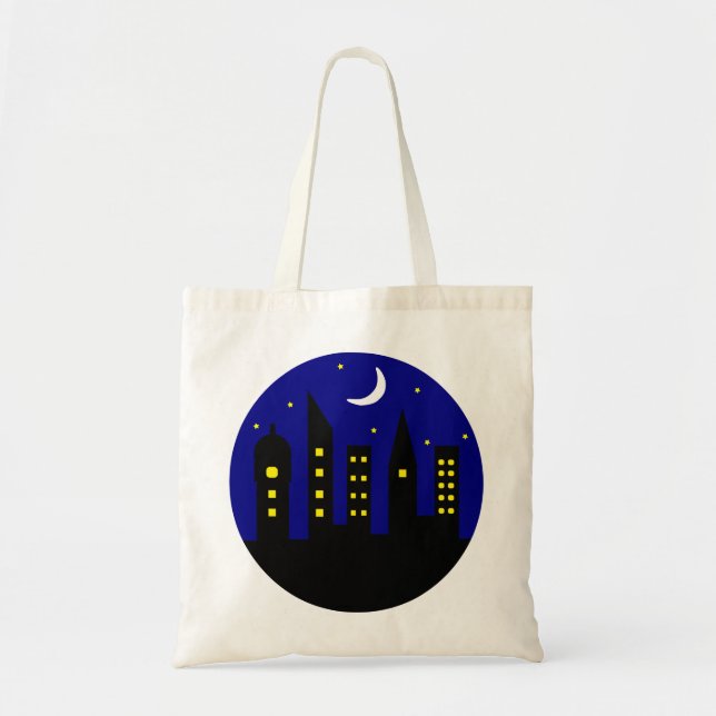 Bolso De Tela ciudad por la noche (Frente)