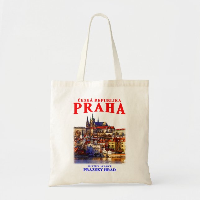 Bolso De Tela Ciudad Vieja de Praga. República Checa. (Frente)