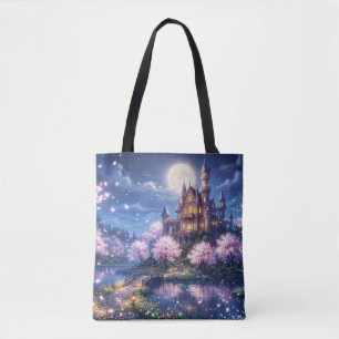 Bolso De Tela Ciudad y castillo de fantasía