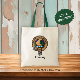 Bolso De Tela Clan Armstrong Escudo sobre Tartán