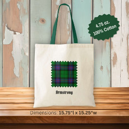 Bolso De Tela Clan Armstrong Tartan Tote Bag
