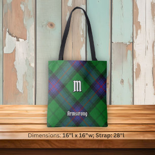 Bolso De Tela Clan Armstrong Tartan Tote Bag