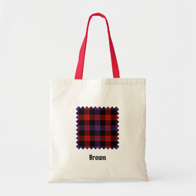 Bolso De Tela Clan Brown Tartan (Frente)
