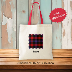 Bolso De Tela Clan Brown Tartan
