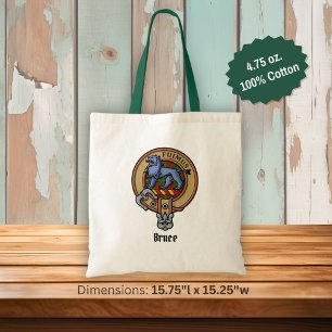 Bolso De Tela Clan Bruce Escudo sobre la caza de tartán