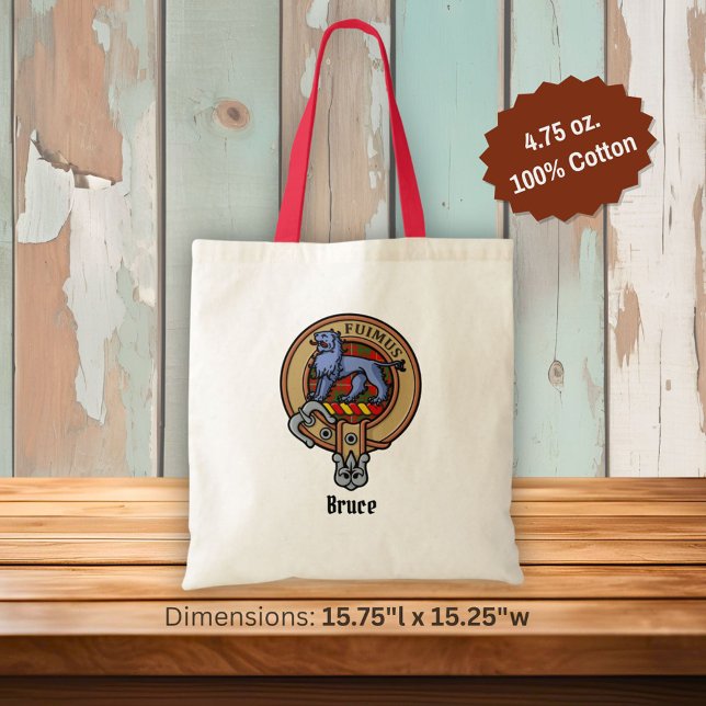 Bolso De Tela Clan Bruce Escudo sobre Tartán (Subido por el creador)