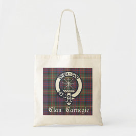 Bolso De Tela Clan Carnegie Escudo Tartan