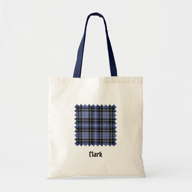 Bolso De Tela Clan Clark Tartan (Frente)