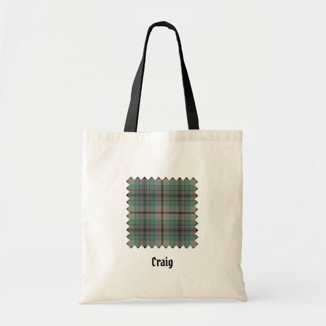 Bolso De Tela Clan Craig Tartan Tote Bag (Frente)