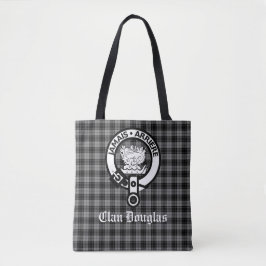 Bolso De Tela Clan Douglas Tartán y placa Escudo