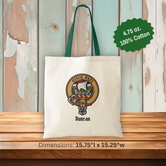 Bolso De Tela Clan Duncan Crest over Tartan (Subido por el creador)