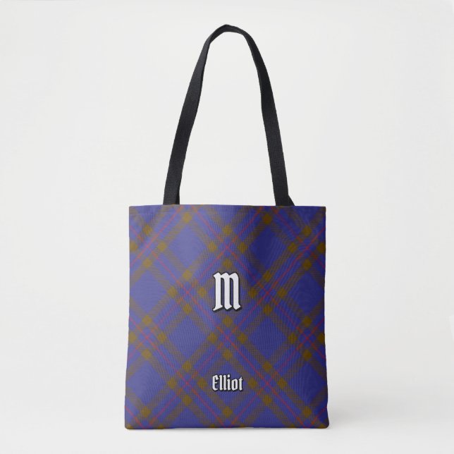 Bolso De Tela Clan Elliot Modern Tartan Tote Bag (Anverso)