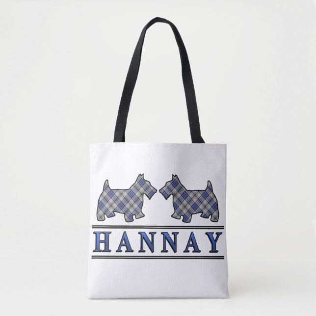 Bolso De Tela Clan escocés Hannay Scottie Dogs Tartan Plaid (Anverso)
