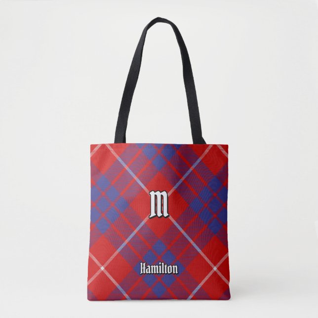 Bolso De Tela Clan Hamilton Red Tartan Tote Bag (Anverso)