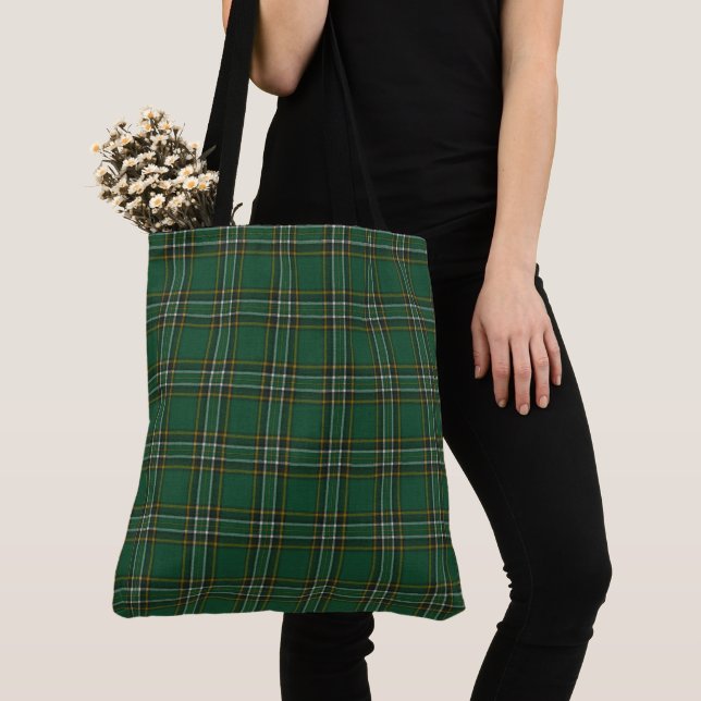 Bolso De Tela Clan nacional irlandés Tartan Tote Bag (Detalle)