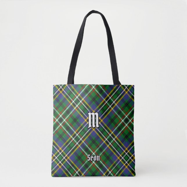 Bolso De Tela Clan Scott Green Tartan Tote Bag (Anverso)