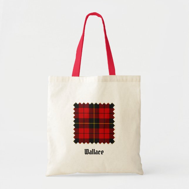 Bolso De Tela Clan Wallace Tartan Tote Bag (Frente)