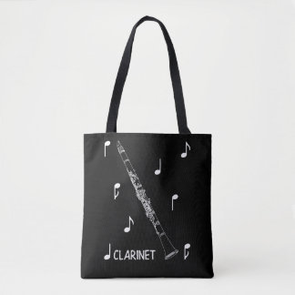 Bolso De Tela Clarinet de las notas musicales