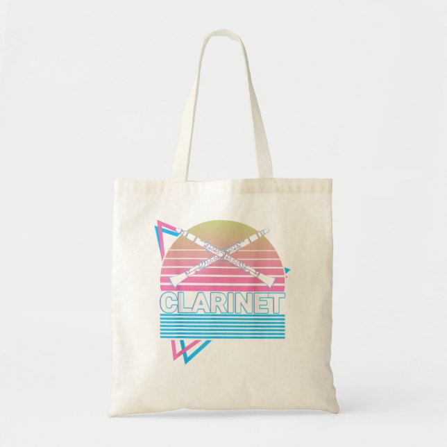 Bolso De Tela Clarinet Player Clarinetista Retro1 (Frente)