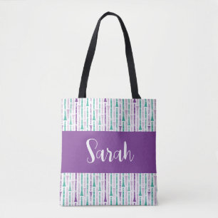 Bolso De Tela Clarinet Player personalizado Purple Music