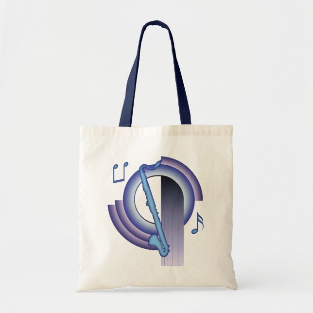 Bolso De Tela Clarinete Bajo Deco2 (Frente)