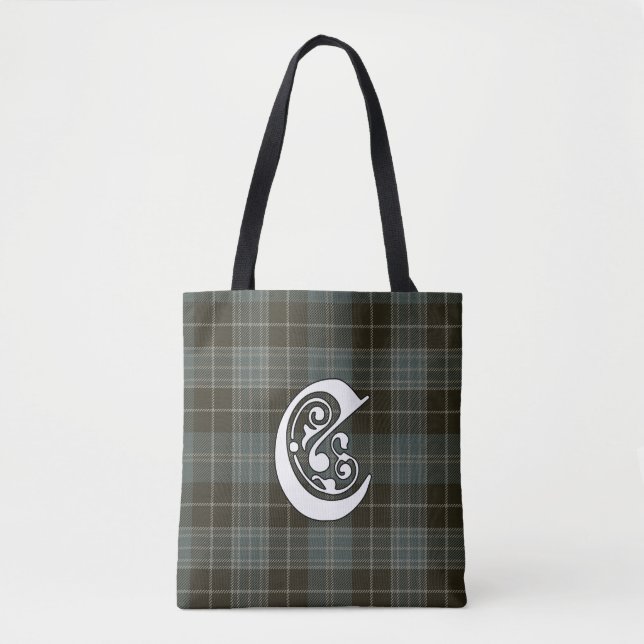 Bolso De Tela Clark Clan Tartan Monogram (Anverso)