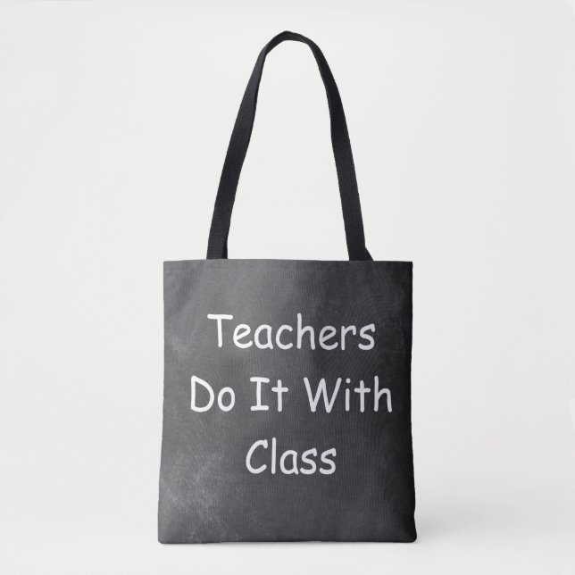 Bolso De Tela Clase Chalkboard Diseño Idea de regalo (Anverso)