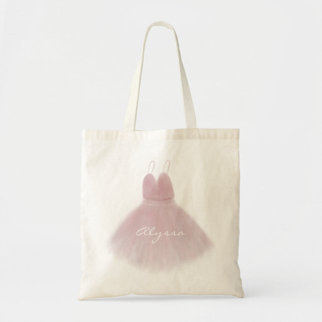 Bolso De Tela Clase de ballet Pink Tutu Ballerina (Frente)