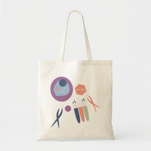 Bolso De Tela Clase de Biología Laboratorio de Células (Frente)