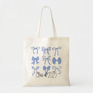 Bolso De Tela Clase de Blue Coquette Bows 2025