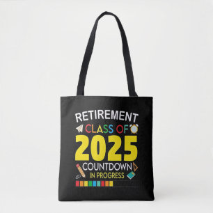 Bolso De Tela Clase de Jubilación de 2025 Cuenta regresiva en pr