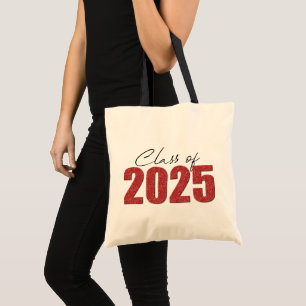 Bolso De Tela Clase de Purpurina rojo de 2025