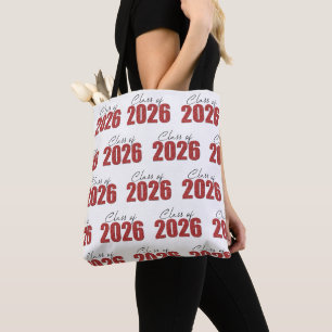 Bolso De Tela Clase de Purpurina rojo de 2026